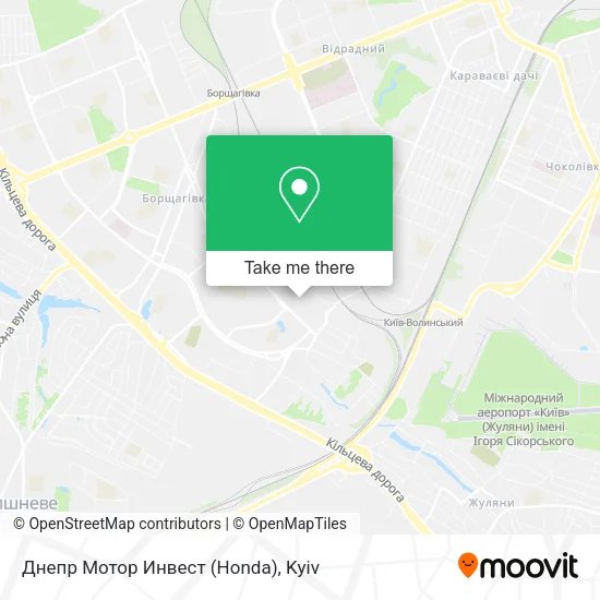 Карта Днепр Мотор Инвест (Honda)