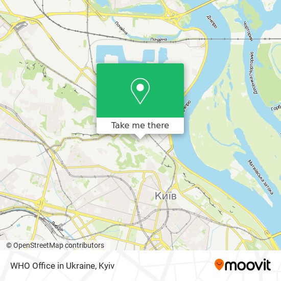 WHO Office in Ukraine map