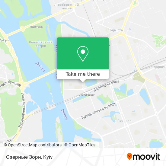 Карта Озерные Зори