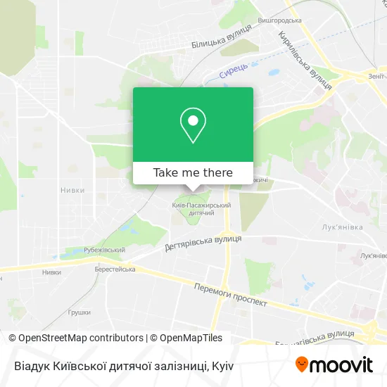 Віадук Київської дитячої залізниці map