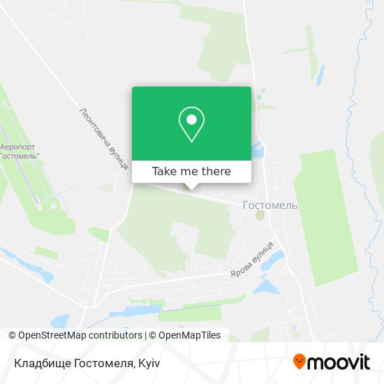 Карта Кладбище Гостомеля