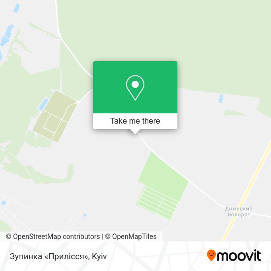 Карта Зупинка «Прилісся»