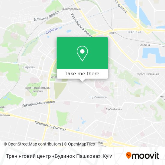 Карта Тренінговий центр «Будинок Пашкова»