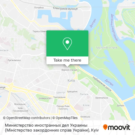 Министерство иностранных дел Украины (Міністерство закордонних справ України) map