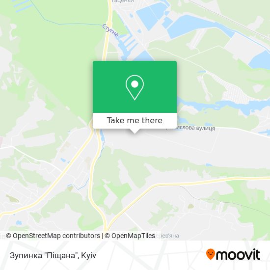 Зупинка "Піщана" map