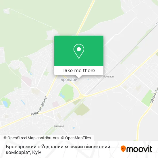 Броварський об'єднаний міський військовий комісаріат map