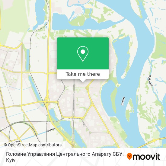 Головне Управління Центрального Апарату СБУ map