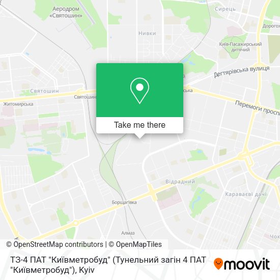 ТЗ-4  ПАТ "Київметробуд" (Тунельний загін 4 ПАТ "Київметробуд") map