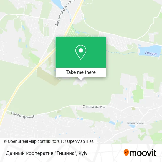 Карта Дачный кооператив "Тишина"