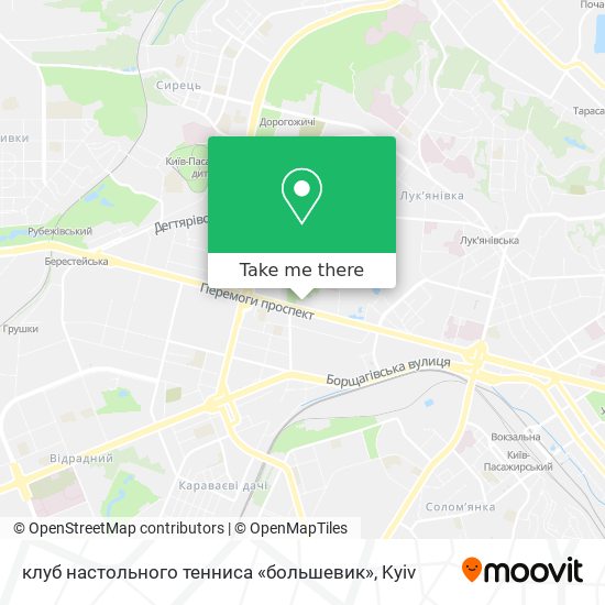 клуб настольного тенниса «большевик» map