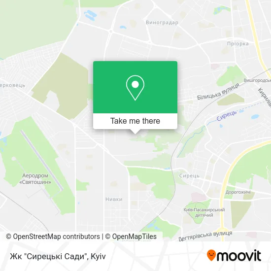 Карта Жк "Сирецькі Сади"