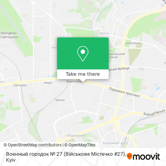 Военный городок № 27 (Військове Містечко #27) map