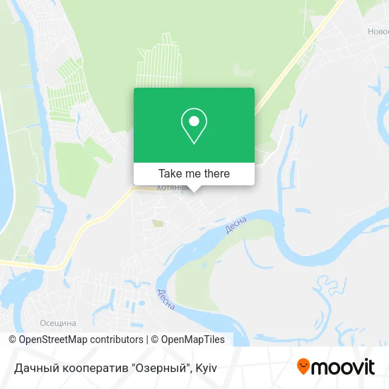 Карта Дачный кооператив "Озерный"