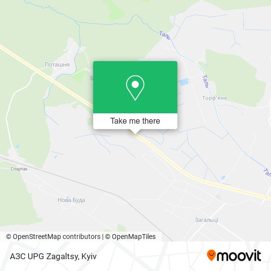 АЗС UPG Zagaltsy map