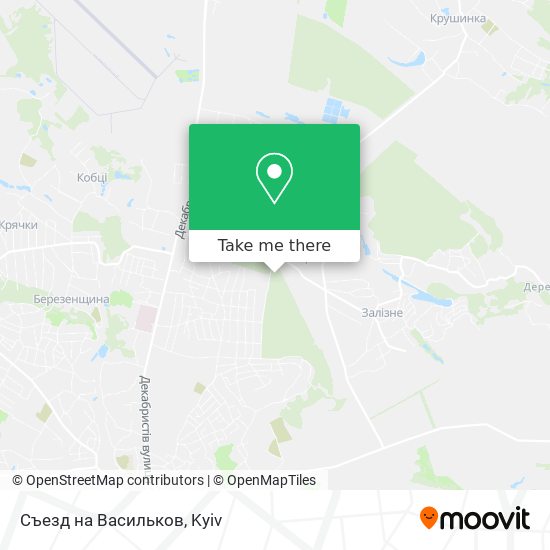 Съезд на Васильков map