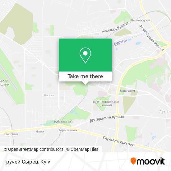 ручей Сырец map