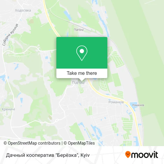 Карта Дачный кооператив "Берёзка"