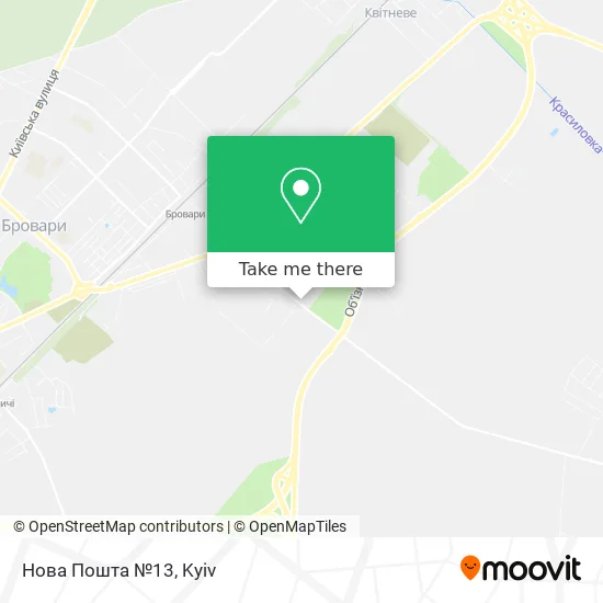 Карта Нова Пошта №13