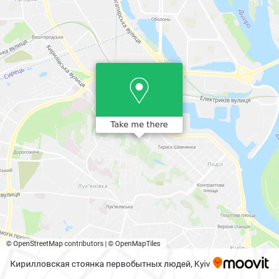 Карта Кирилловская стоянка первобытных людей
