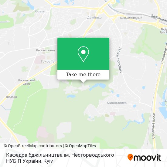 Кафедра бджільництва ім. Несторводського НУБіП України map