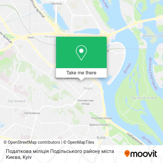 Карта Податкова міліція Подільського району міста Києва