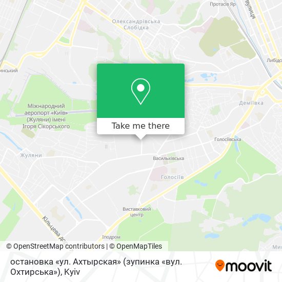 остановка «ул. Ахтырская» (зупинка «вул. Охтирська») map