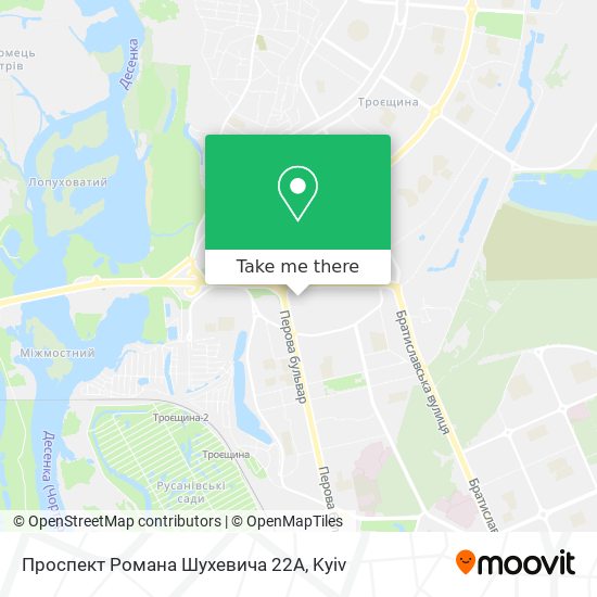 Проспект Романа Шухевича 22А map