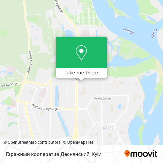 Карта Гаражный кооператив Деснянский