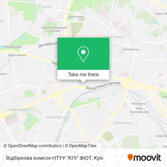 Карта Відбіркова комісія НТУУ "КПІ" ФІОТ
