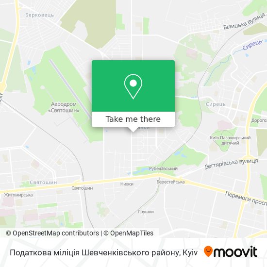 Карта Податкова міліція Шевченківського району
