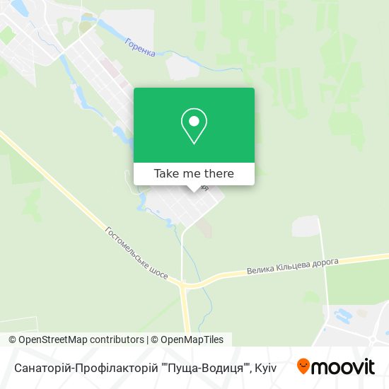 Карта Санаторій-Профілакторій ""Пуща-Водиця""