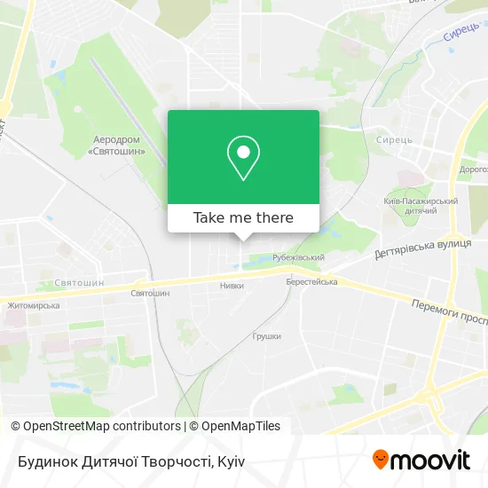 Карта Будинок Дитячої Творчості