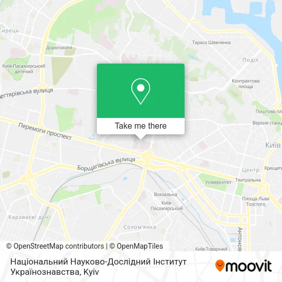 Карта Національний Науково-Дослідний Інститут Українознавства