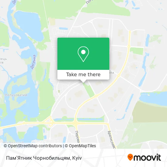 Карта Пам'Ятник Чорнобильцям