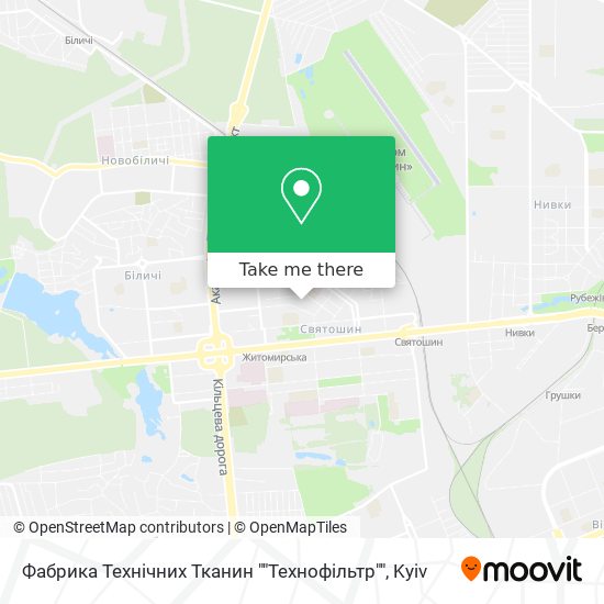 Карта Фабрика Технічних Тканин ""Технофільтр""