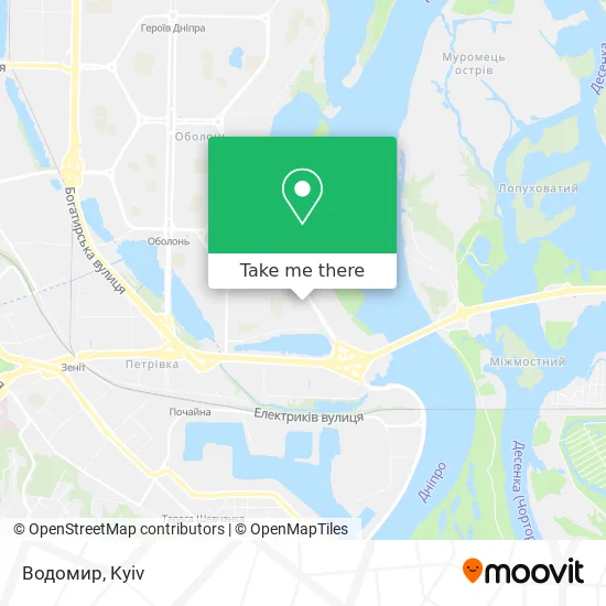 Водомир map