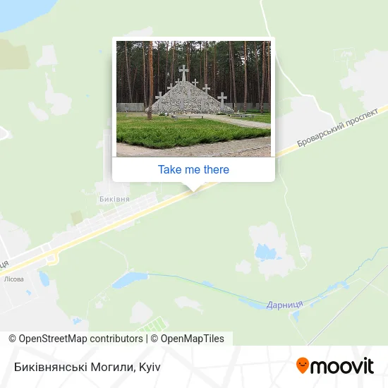 Карта Биківнянські Могили