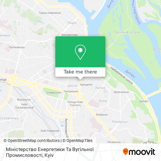 Міністерство Енергетики Та Вугільної Промисловості map