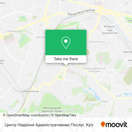 Карта Центр Надання Адміністративних Послуг