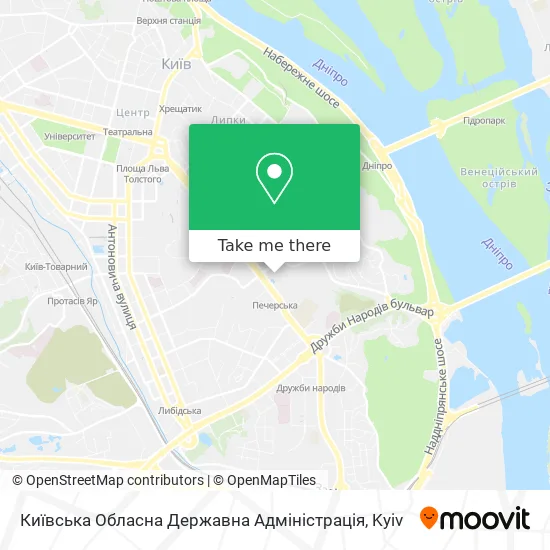 Київська Обласна Державна Адміністрація map