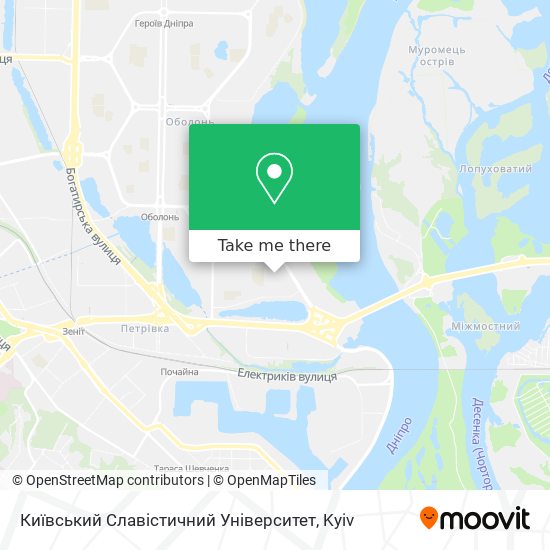 Карта Київський Славістичний Університет