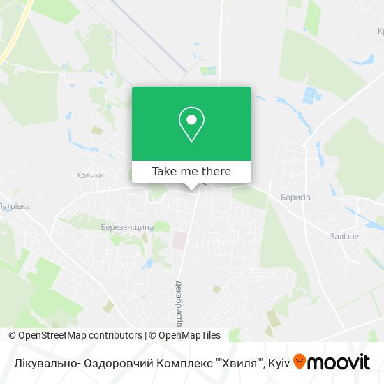Карта Лікувально- Оздоровчий Комплекс ""Хвиля""