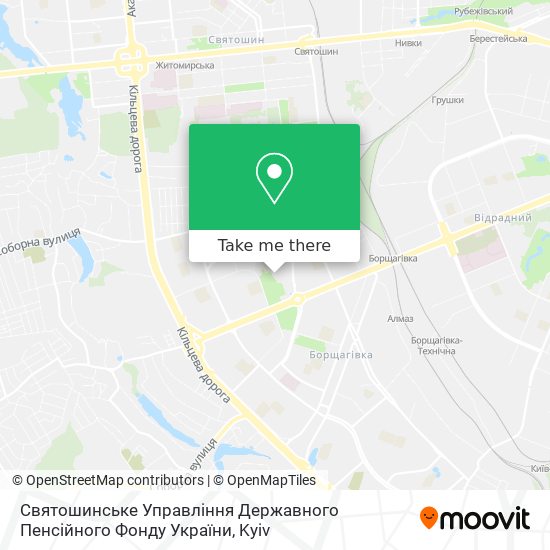 Святошинське Управління Державного Пенсійного Фонду України map