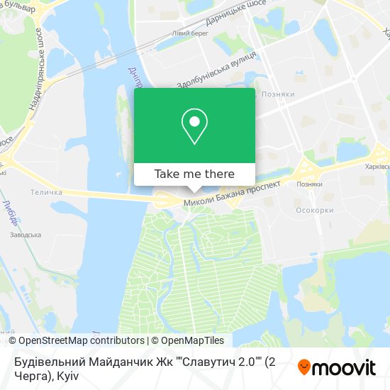 Карта Будівельний Майданчик Жк ""Славутич 2.0"" (2 Черга)