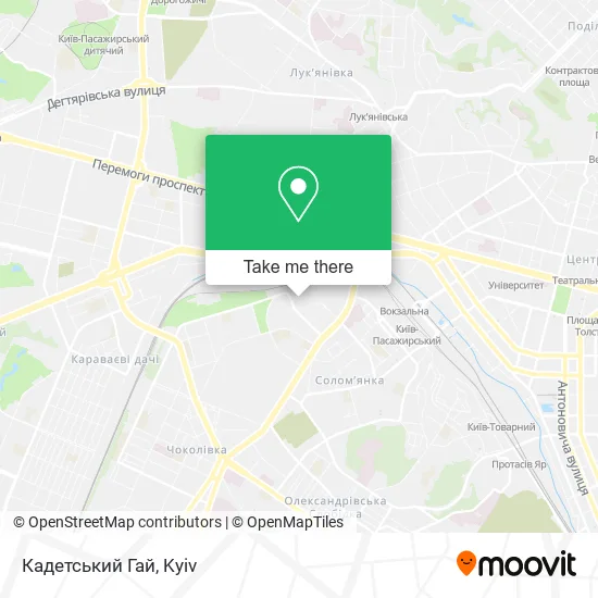 Карта Кадетський Гай