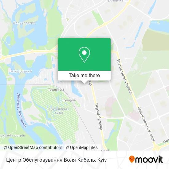 Карта Центр Обслуговування Воля-Кабель