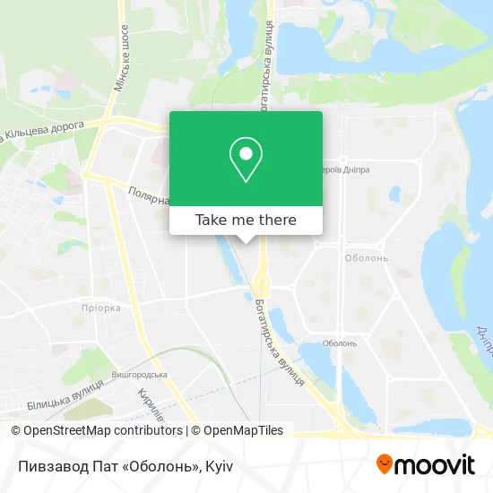 Карта Пивзавод Пат «Оболонь»