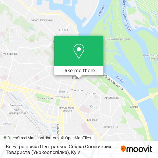 Карта Всеукраїнська Центральна Спілка Споживчих Товариств (Укркоопспілка)
