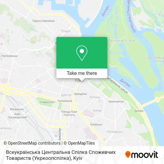 Карта Всеукраїнська Центральна Спілка Споживчих Товариств (Укркоопспілка)