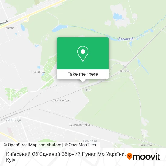 Карта Київський Об'Єднаний Збірний Пункт Мо України